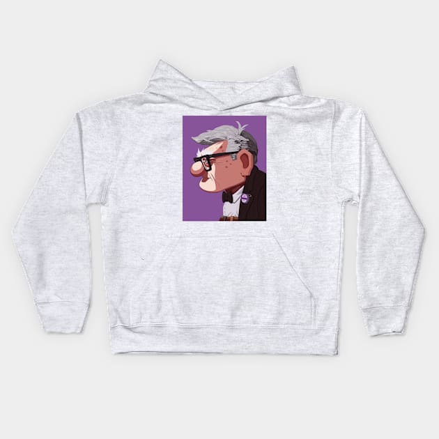 Old Man Carl (UP) Kids Hoodie by MEArtworks